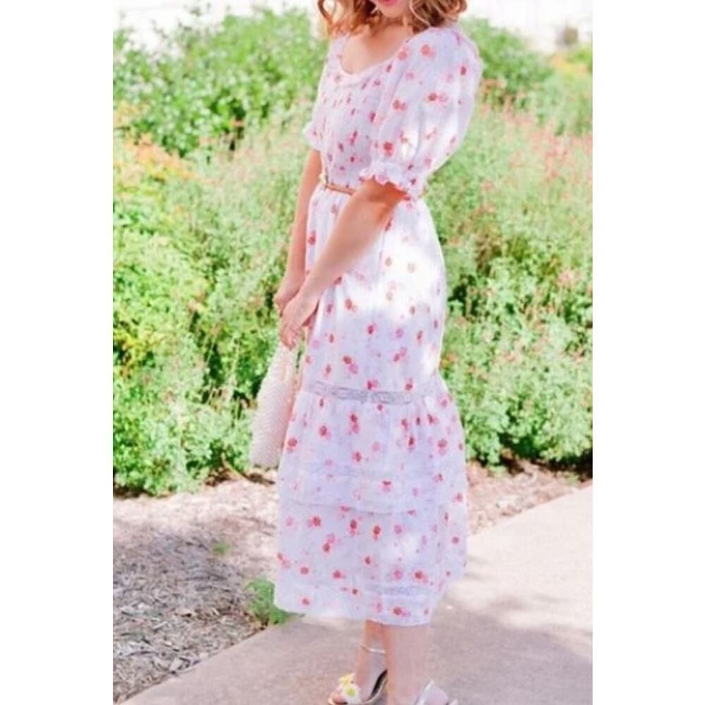 LoveShackFancy x Target Cosette Smocked Pink Floral Dress Sz. M